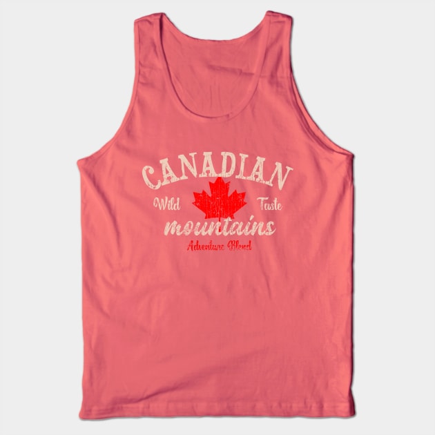 Canadian mountains adventure blend label distressed Tank Top by SpaceWiz95